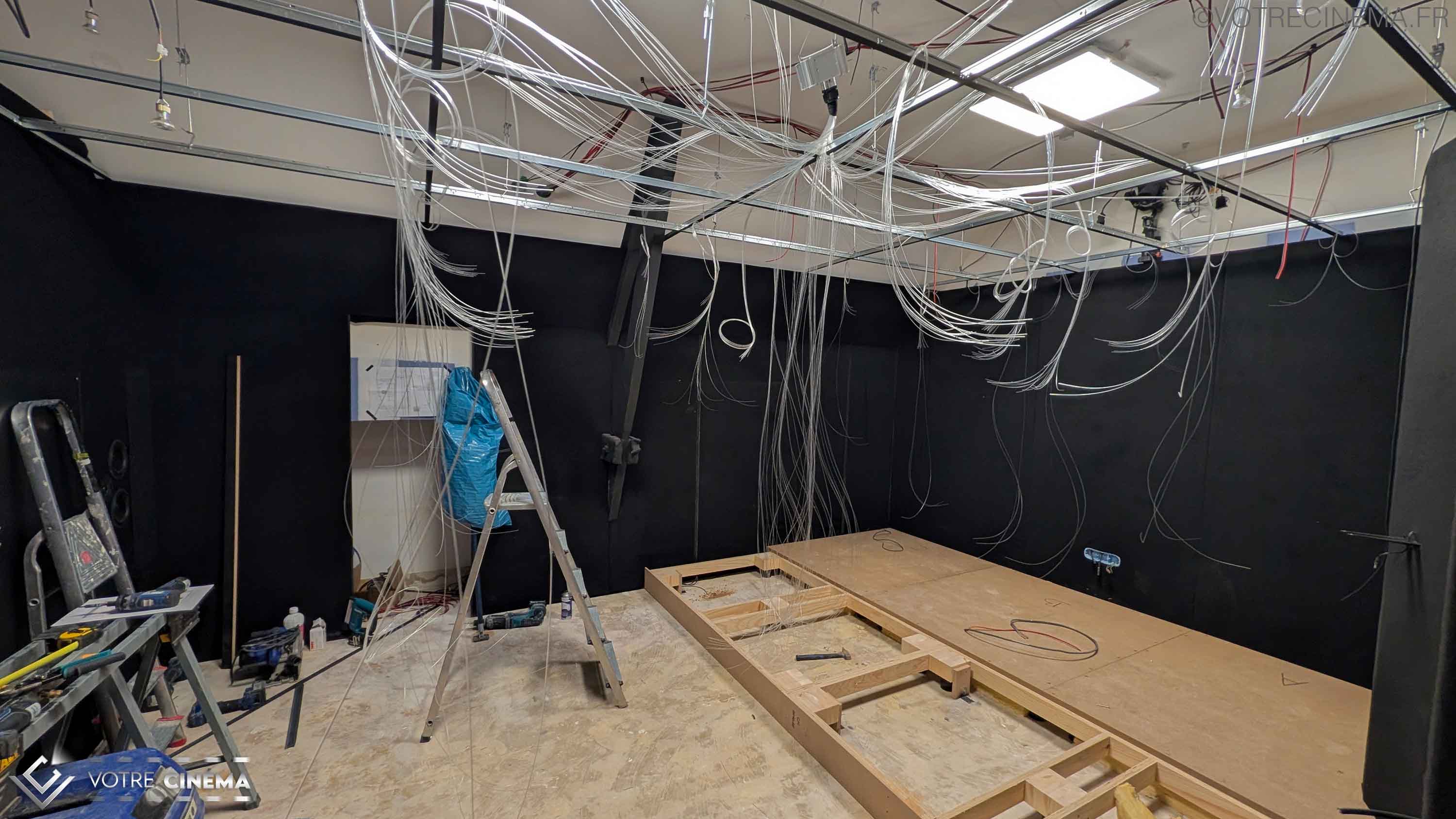 Travaux salle de cinéma 20m²